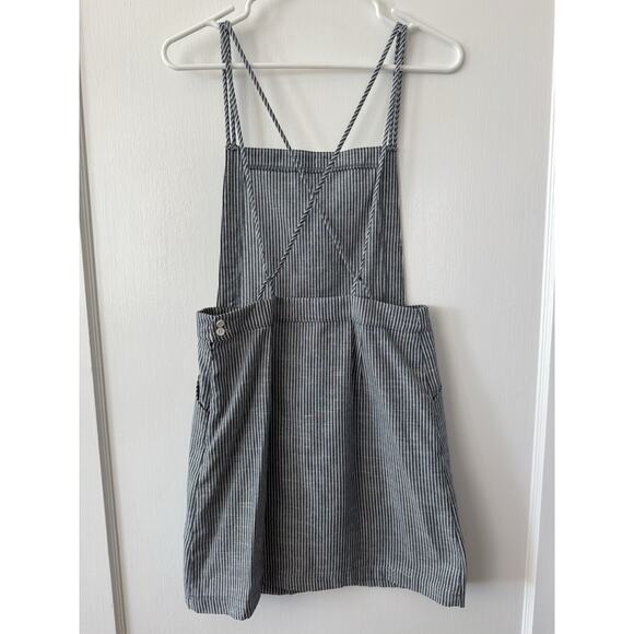 Mahina Hawaii Women’s Railroad Stripe Strappy Cross back Pinafore Dress SZ SM - Picture 4 of 8